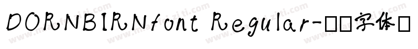 DORNBIRNfont Regular字体转换